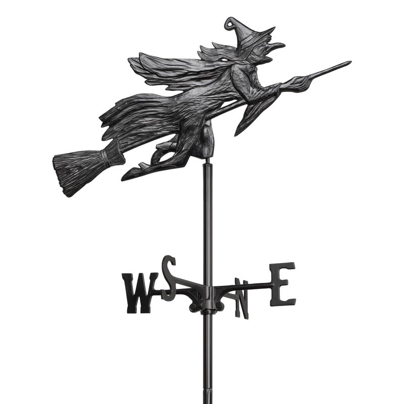 Whitehall Products Flying Witch Garden Weathervane, Black - Image 1